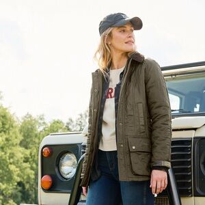 Women’s Barbour Beadnell Polarquilt Jacket in Olive Green